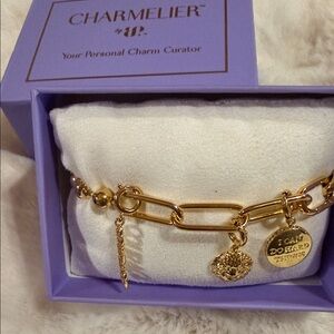 Charmelier Gold Charm Link Bracelet